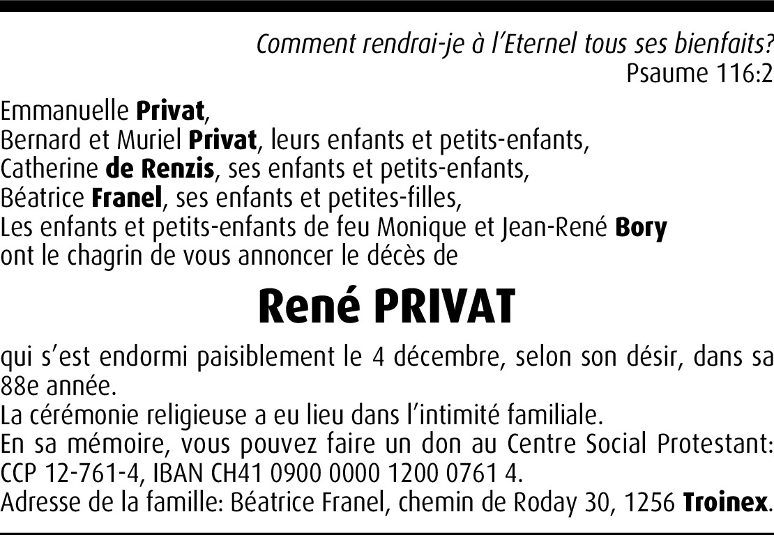 René Privat Hommages