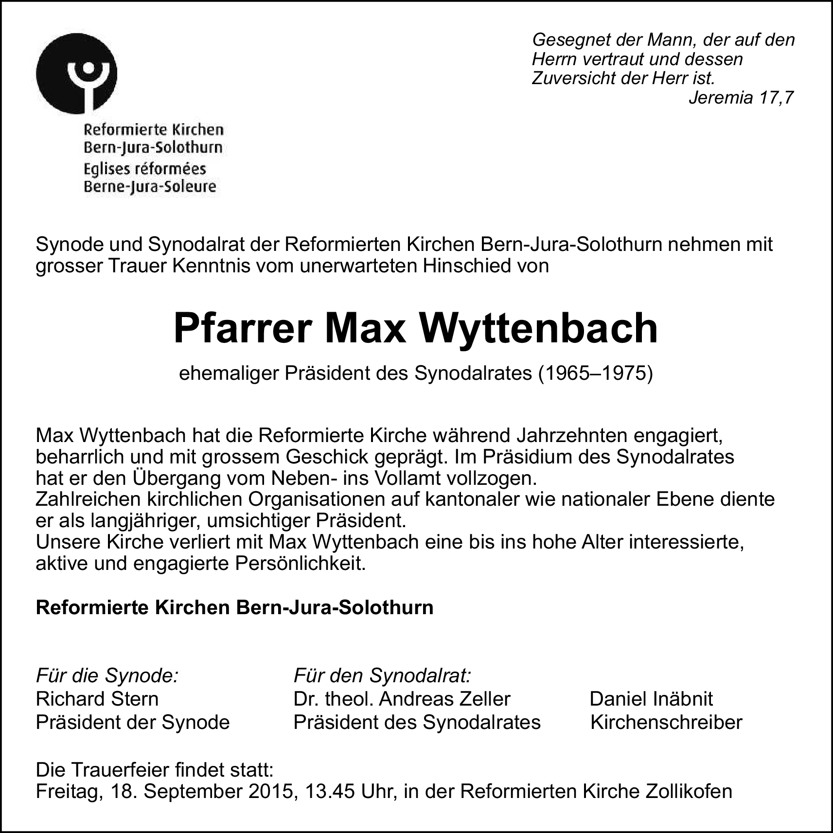 Max Wyttenbach Hommages