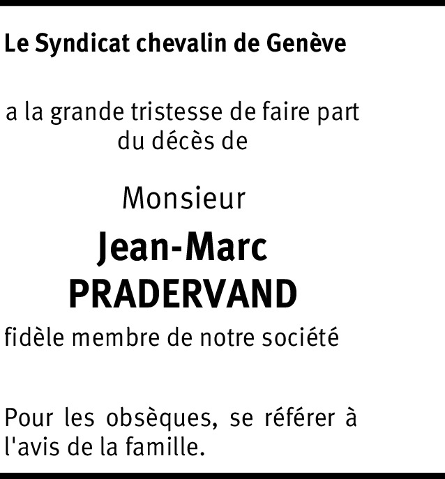 JeanMarc Pradervand Hommages