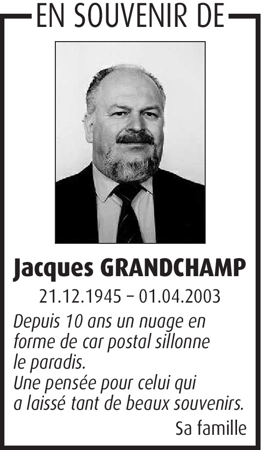 Jacques Grandchamp Hommages